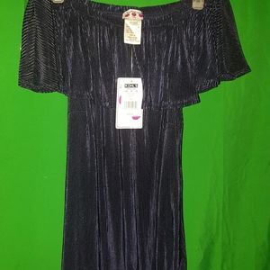 Off the shoulder dress- three pink hearts